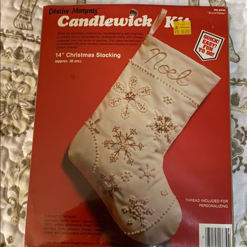 Christmas stocking candlewick kits